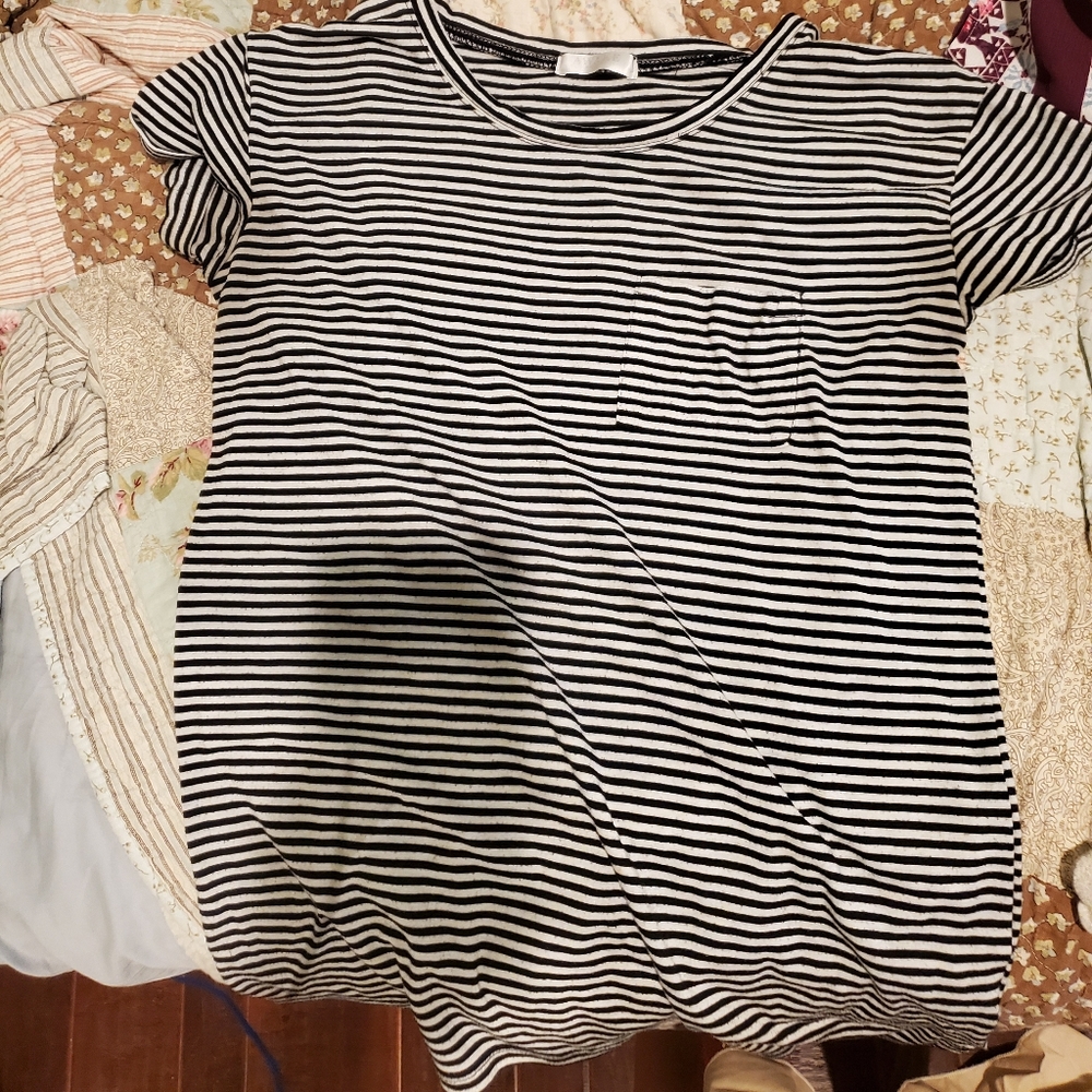 Black and white striped shirt